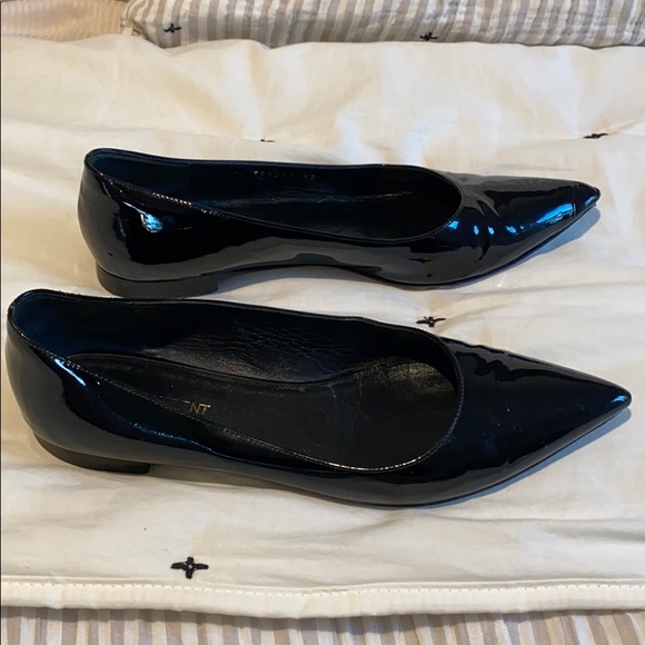 Saint Laurent patent pointed toe flats - Picture 3 of 11